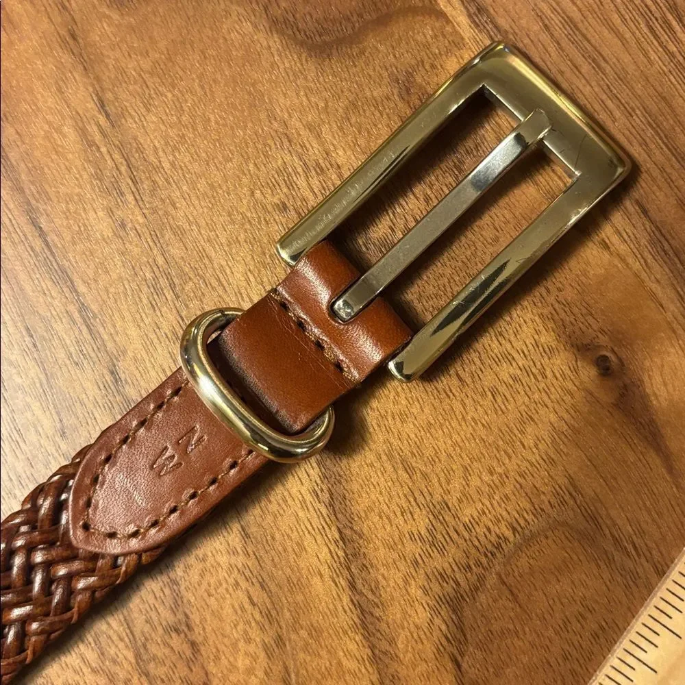 Vintage Braided Leather Belt